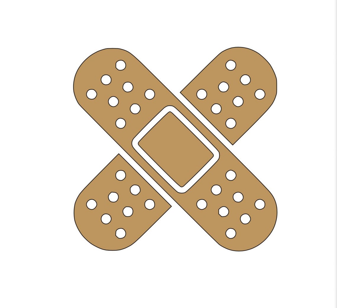 Bandaid X Decal Dent Cover Decal Sticker Laptop Yeti Etsy