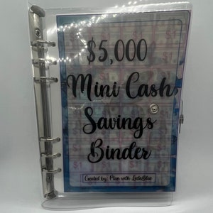 1K 2K 3K 4K 5K 6K Mini cash savings binder challenge mixed bills