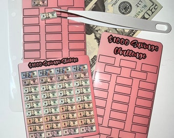 Mini cash savings challenge 1000 mix