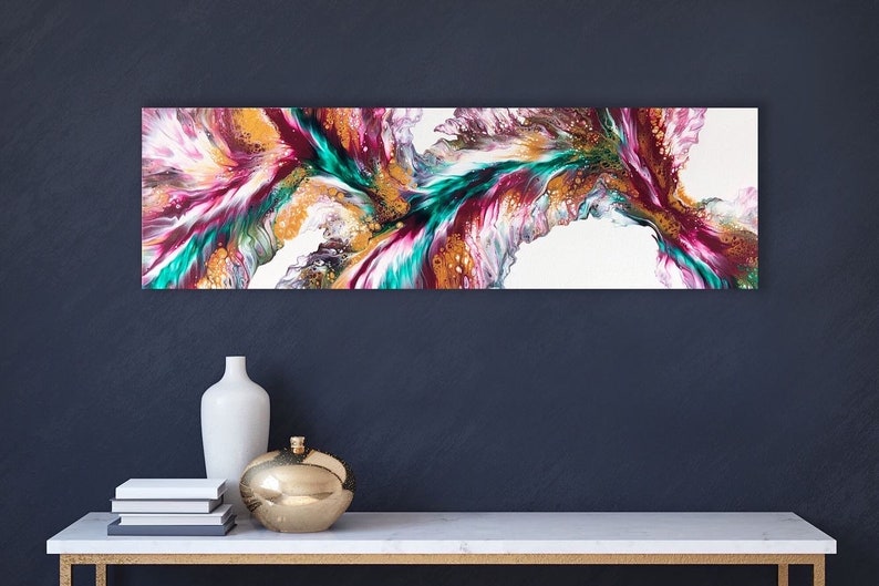 Buy Acrylic Dutch Pour Painting, Fluid Art Original Canvas Abstract ...