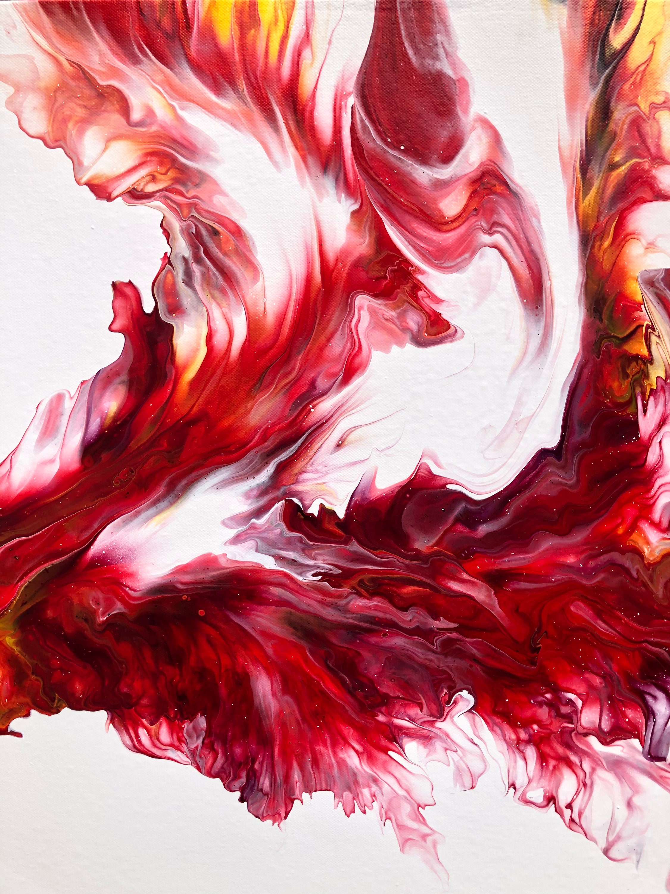 Acrylic Fluid Art Dutch Pour Large canvas Etsy