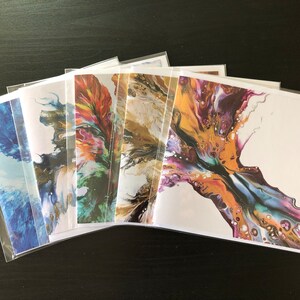Tarjetas de felicitación, Colección Dutch Pour de Felicity Osborne. Juego de 5 tarjetas en blanco.
