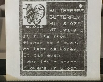 Pokédex Profiles (12-81) Generation 2 Pokemon - Gold, Silver, Crystal - Game Boy Color, Game Boy Printer (3/4)