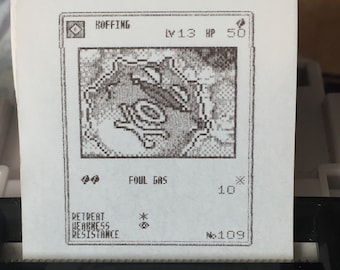 Pokèmon Trading Card Game for Game Boy Color - Printed Cards, Game Boy Printer (101-151; 3/4)