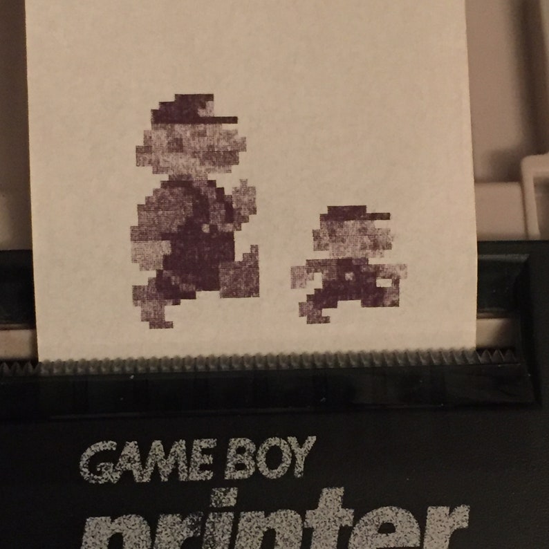 Super Mario Bros. Deluxe for Game Boy Color, Printable Photos with Game Boy Printer 8-bit Mario 1