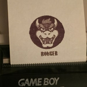 Super Mario Bros. Deluxe for Game Boy Color, Printable Photos with Game Boy Printer Bowser Face