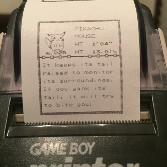 Printed Pokedex Profiles 1 67 And Diploma From Game Boy Etsy