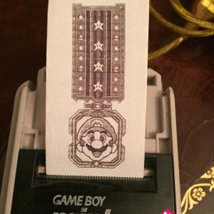 Super Mario Bros. Deluxe for Game Boy Color, Printable Photos with Game Boy Printer Mario Medal