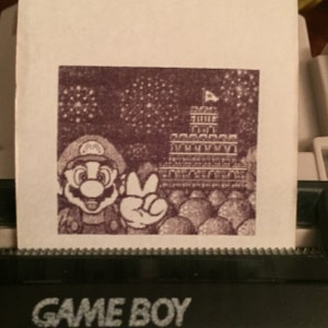 Super Mario Bros. Deluxe for Game Boy Color, Printable Photos with Game Boy Printer Mario Peace Castle