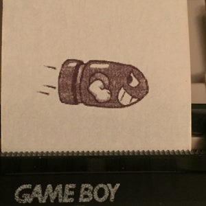 Super Mario Bros. Deluxe for Game Boy Color, Printable Photos with Game Boy Printer Bullet Bill