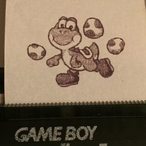 Super Mario Bros. Deluxe for Game Boy Color, Printable Photos with Game Boy Printer Yoshi and Eggs