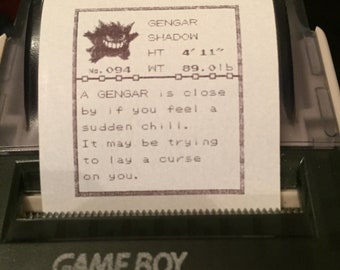 Printed Pokédex Profiles (68-136) from Game Boy Printer, Pokémon Yellow: Special Pikachu Edition (2/3)