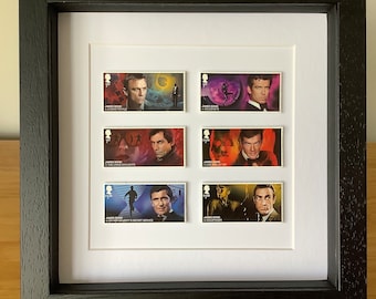 Sellos de James Bond, 007, Daniel Craig, Roger Moore, Sean Connery, recuerdos de James Bond, regalo del Día del Padre, recuerdos de cine, regalo literario