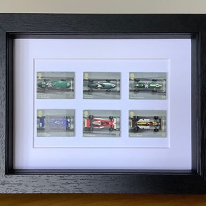 Grand Prix postage stamps, Grand Prix fan gift, motor racing lover gift, Father’s Day gift, gift for men, British racing drivers, car art