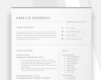 Functional Resume Etsy