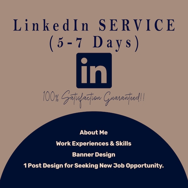 LinkedIn Profile customization, LinkedIn Banner Design, SEO friendly Professional Headline, Custom About me, Work Experience, Skills writing