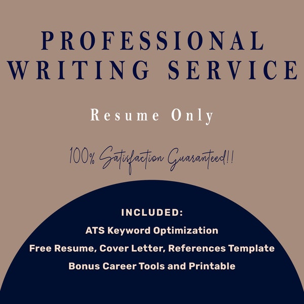 Only Resume Writing Service in Less than 4 days, Professional CV writer, Custom Curriculum Vita, Personalized Unique Design.