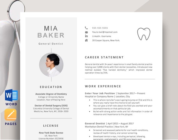 Dentist Cv Template
