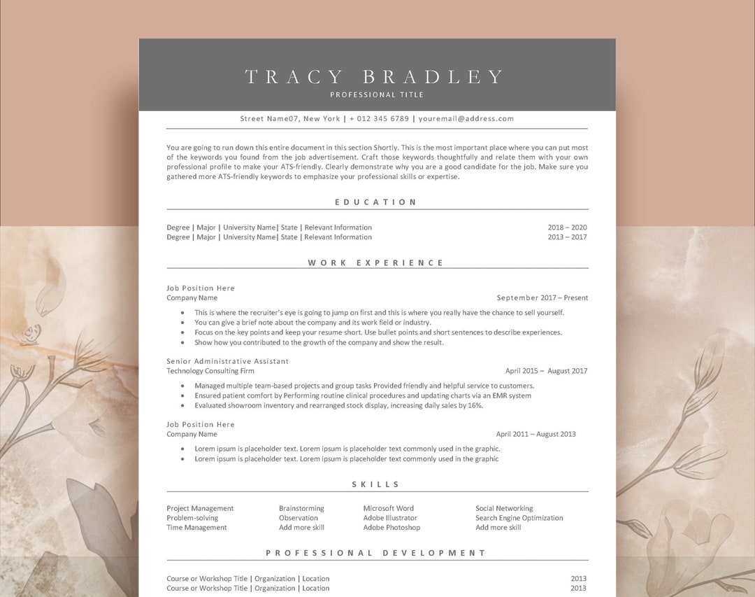 Google Docs Resume Template, Basic Resume Word, Pages CV Template ...