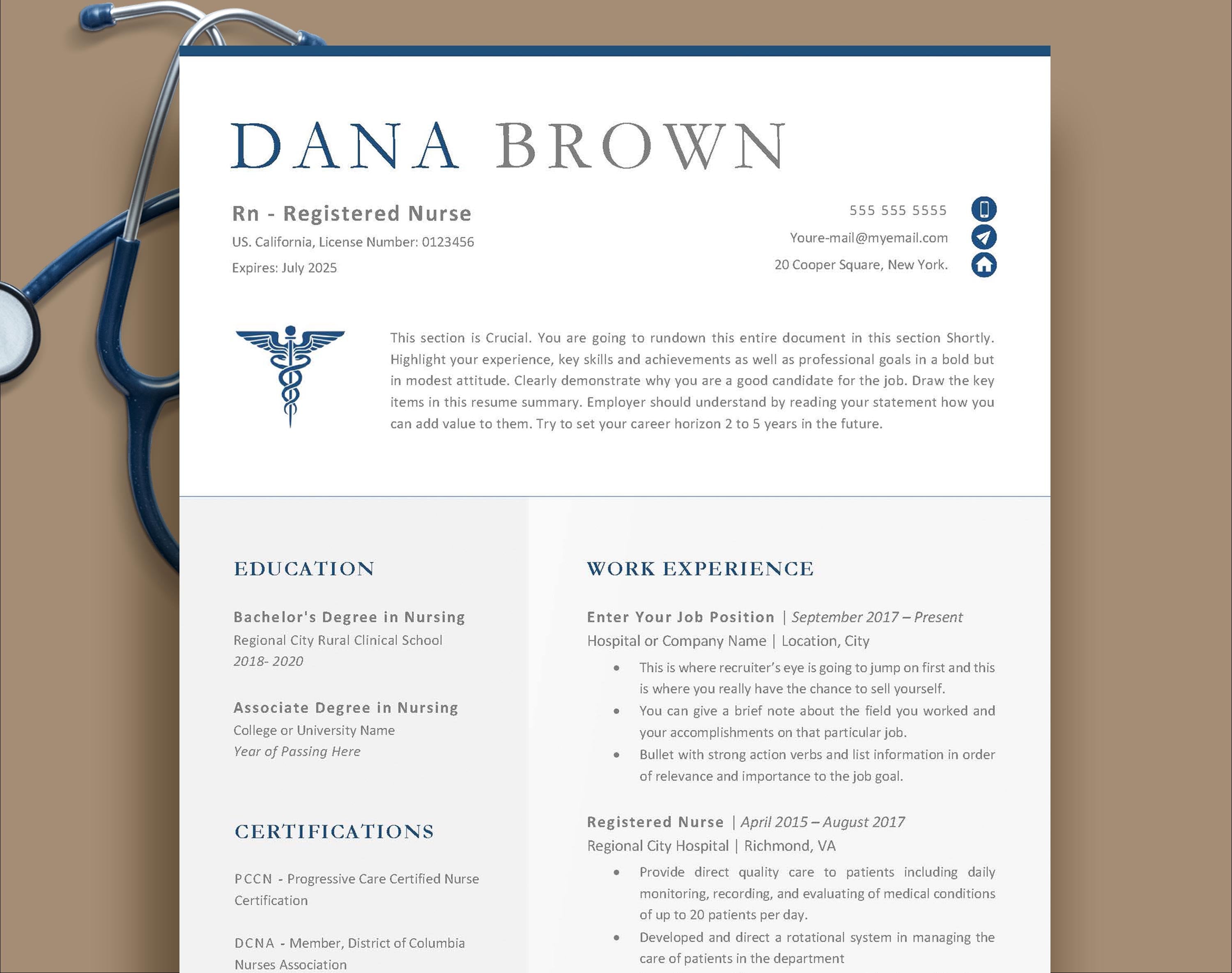 Nurse Practitioner Resume Template Lpn New Grad Resume - Etsy Australia