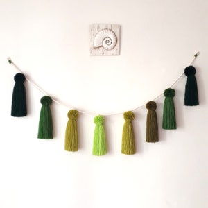 Tassel Decor,  Wall Garland, Pom Pom Garland,  Wall Hanging, Party Decor,  Dorm Room Decor, Nursery Decor, Girl&#39;s Room Decor, Birthday Party