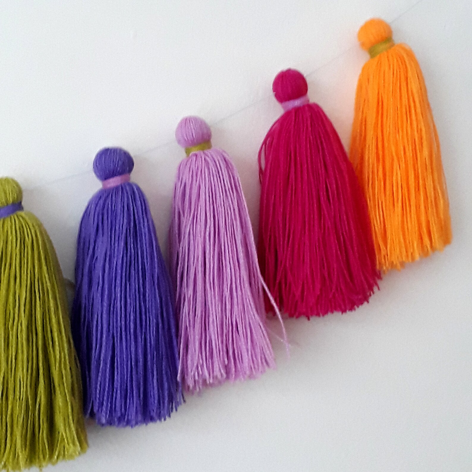 Boho Tassel Garland Home Decor Colorful Yarn Wall Hanging Etsy