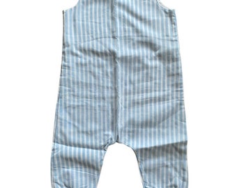 Rayures bleu clair Romper