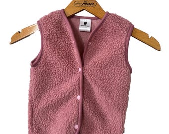 Gilet di peluche rosa taglia 86