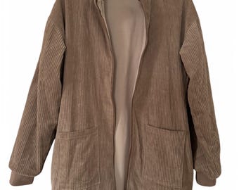 Vintage 80s 90s CAMARGUE Corduroy Jacket Corduroy Beige Lightly 