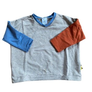 Jersey oversize color block beige óxido