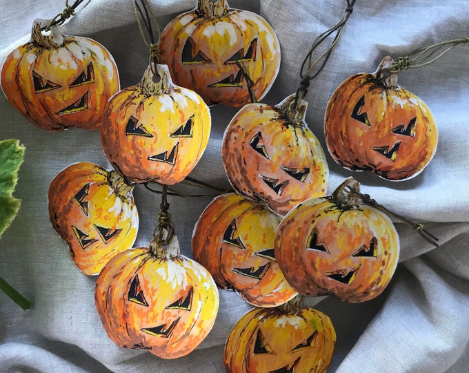 Aquarelles et cartes Halloween, peintes à la main.