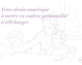 portrait numérique personnalisé. Pour fond écran et à imprimer