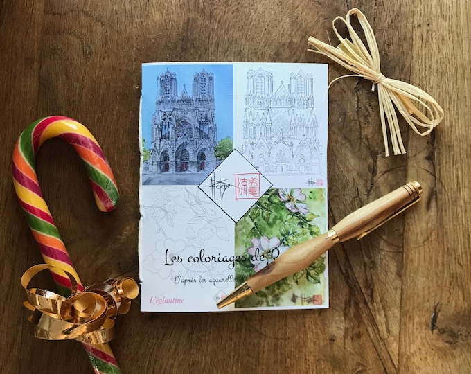 Mini carnet de coloriage d après mes aquarelles