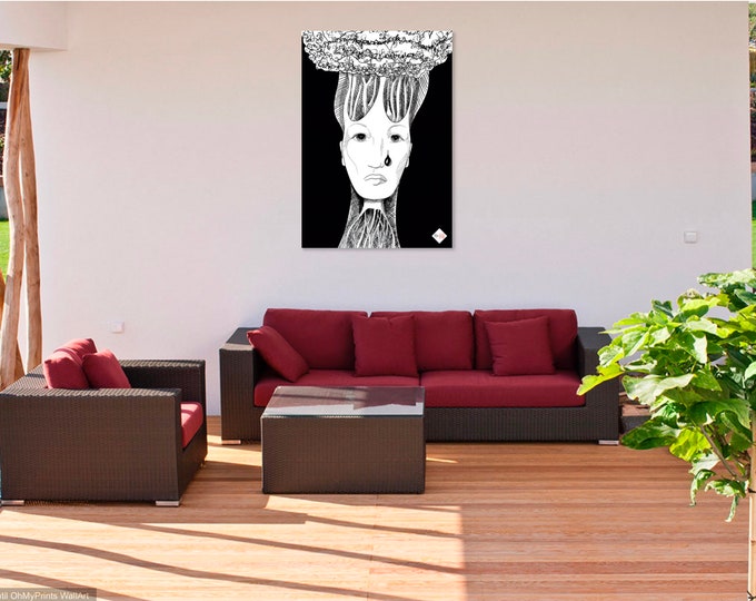 Tableau peinture numérique. Oeuvre surréaliste à télécharger.