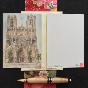 Cartes postales. Reproductions d’aquarelles d’Hélène Miguel . Vendues par cinq avec enveloppe.
