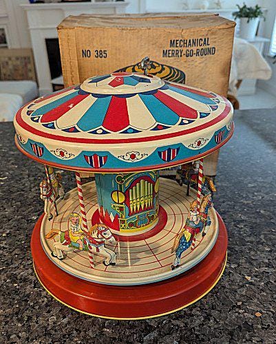 ■merrygoround is dead Merry Go Round 帯付 1950's MERRY GO ROUND by Chein Near Mint in Box - Etsy