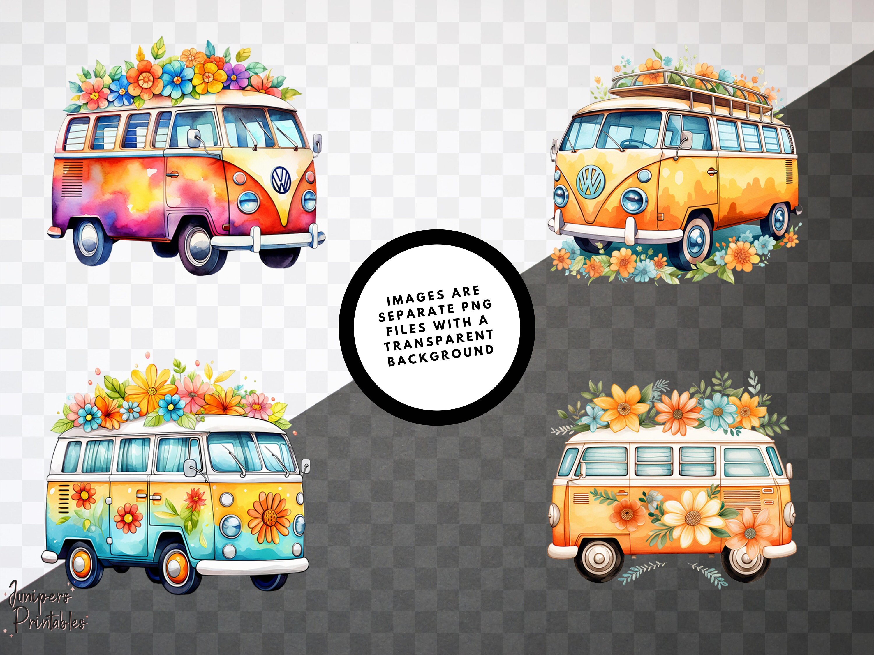 Hippie Bus Png - Hippie Bus Clipart PNG Image With Transparent