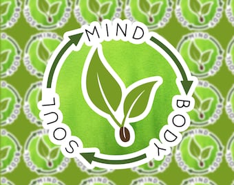 Arbonne Mind Body and Soul Waterproof Sticker | Waterproof Sticker | Arbonne | Laptop sticker | Vegan | Mind Body and Soul