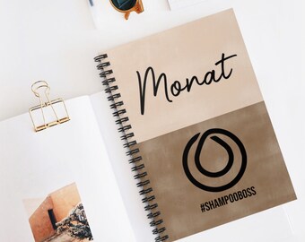 Monat #SHAMPOOBOSS Spiral Notebook | Custom Notebook |