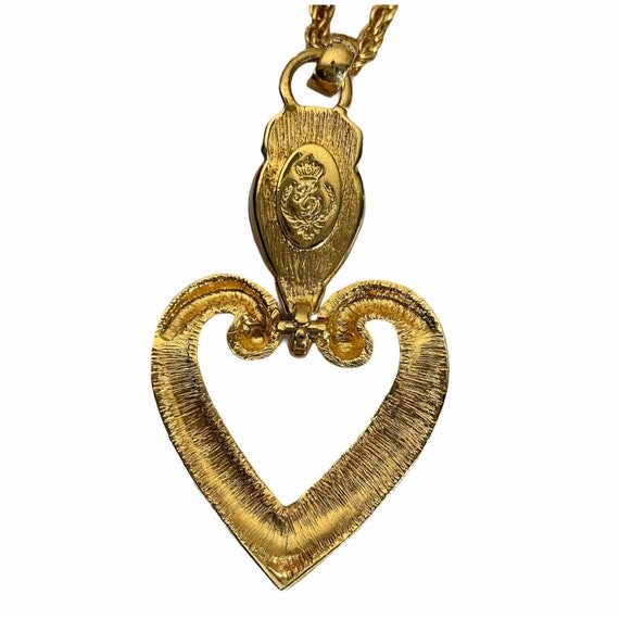 Rare Vintage Ralph Lauren Pearl Heart Pendant Cha… - image 7