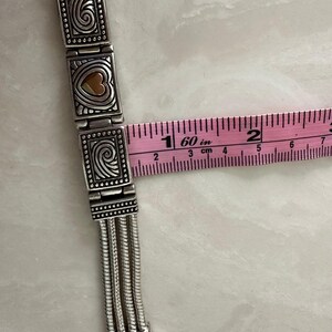 Brighton Two Tone Heart Silver Gold Retired Bracelet image 5