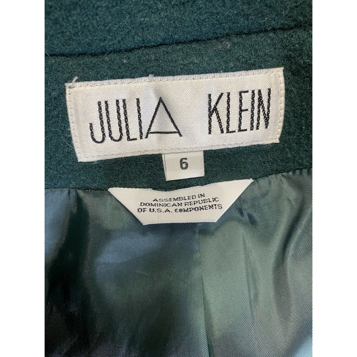 Julia Klein Womens Classic Green Wool Long Winter Coat | Etsy