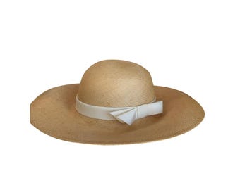 Vintage Frank Olive derby Classic Straw Sun Hat One Size
