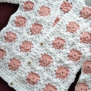 Easy Crochet Granny Square Cardigan Pattern PDF Crochet Rose Flower Granny Square YouTube Video Tutorial Layout Diagram image 5