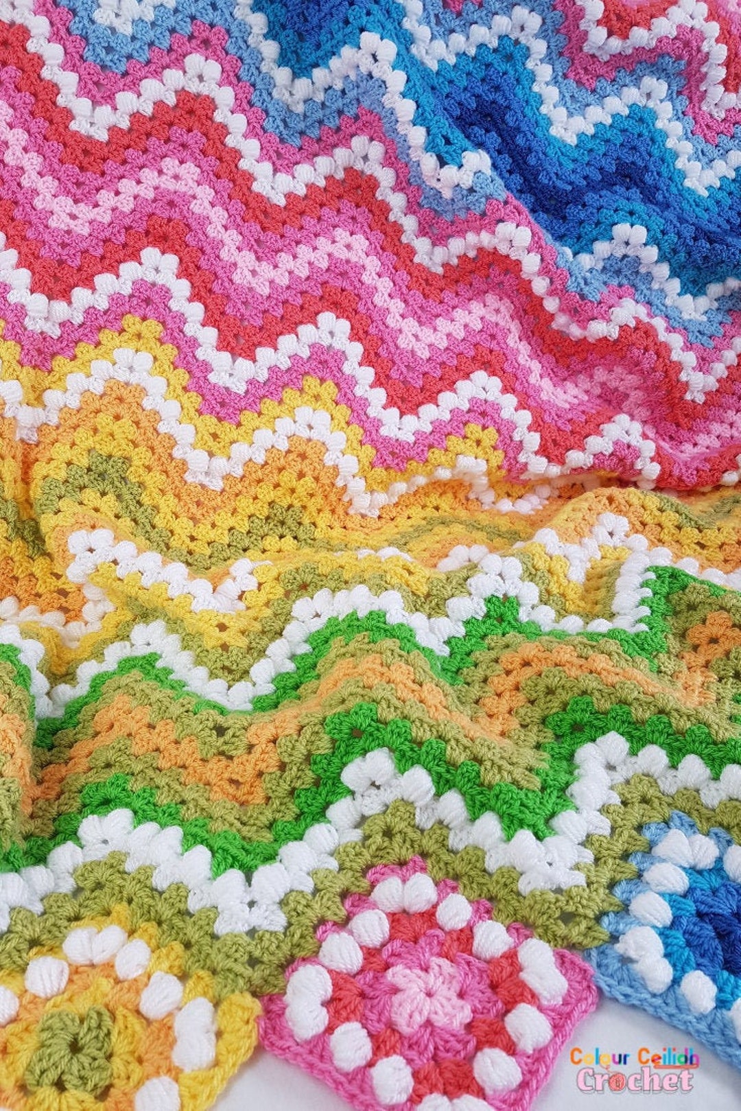 CROCHET PATTERN Crochet Blanket Spring Landscape, Spring Summer ...