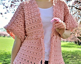 Crochet Lace Kimono Cardigan Pattern PDF | Crochet Summer Cardigan YouTube | Easy Crochet Lace Cardigan Tutorial for Beginners