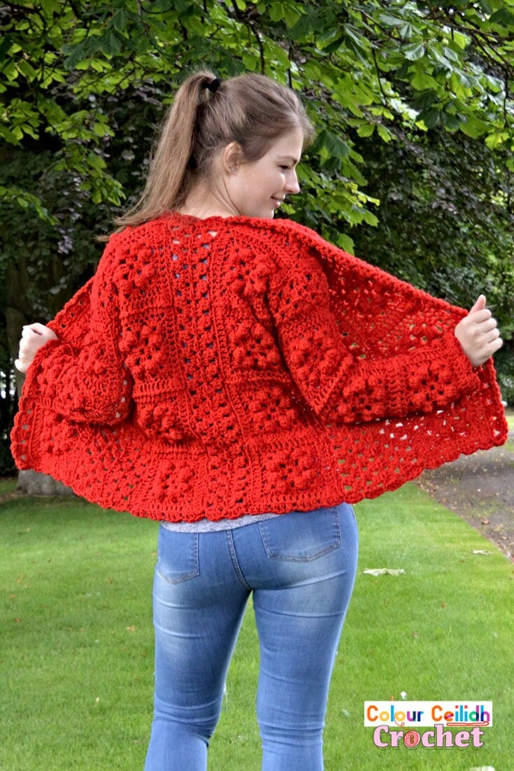 Crochet Granny Square Cardigan Pattern PDF Youtube Tutorial Etsy