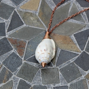 Electroformed Shell Pendant (Shell necklace), Beach, Ocean theme