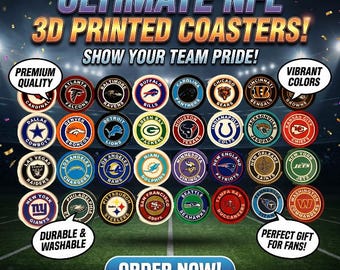 Sports Logo Coasters | 3D Printed