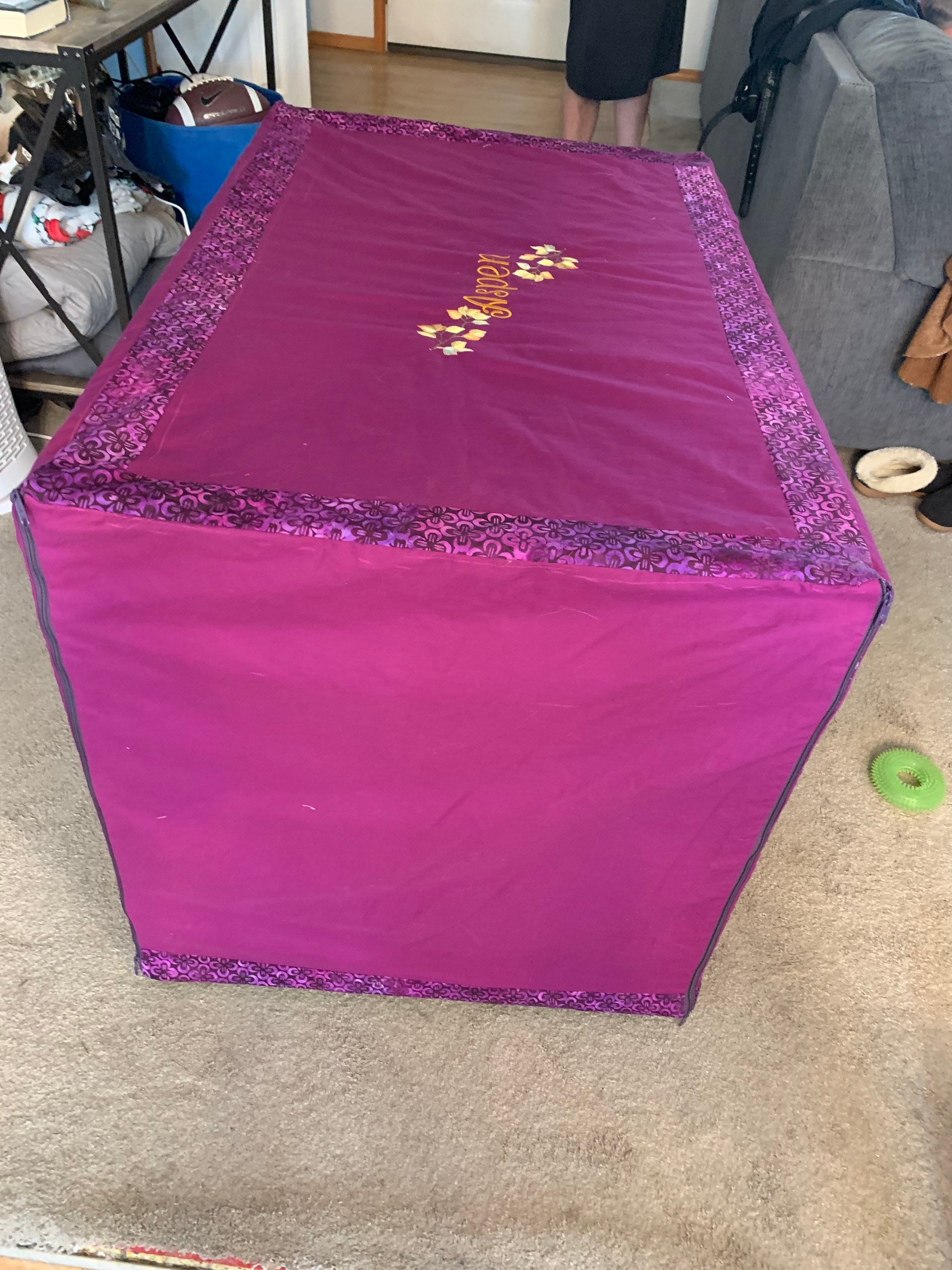Custom Dog Crate Covers For Plastic Crate For Extra Large Reference: A Custom Dog Crate Cover
